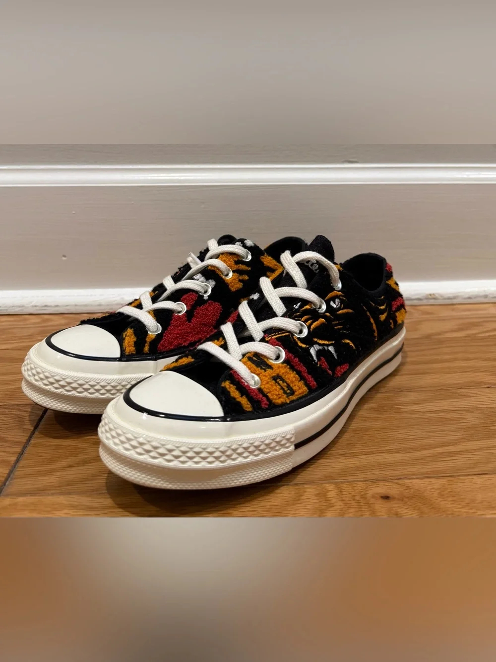 Converse Chuck Taylor 70 x UNDEFEATED Varsity Jacket Animal Print Low Top Size 4